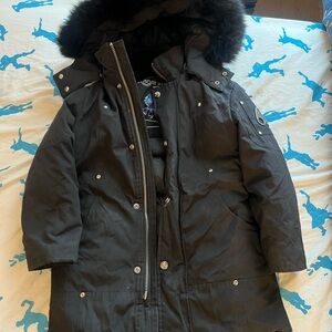 Moose Knuckles Black Kids Puffer Jacket